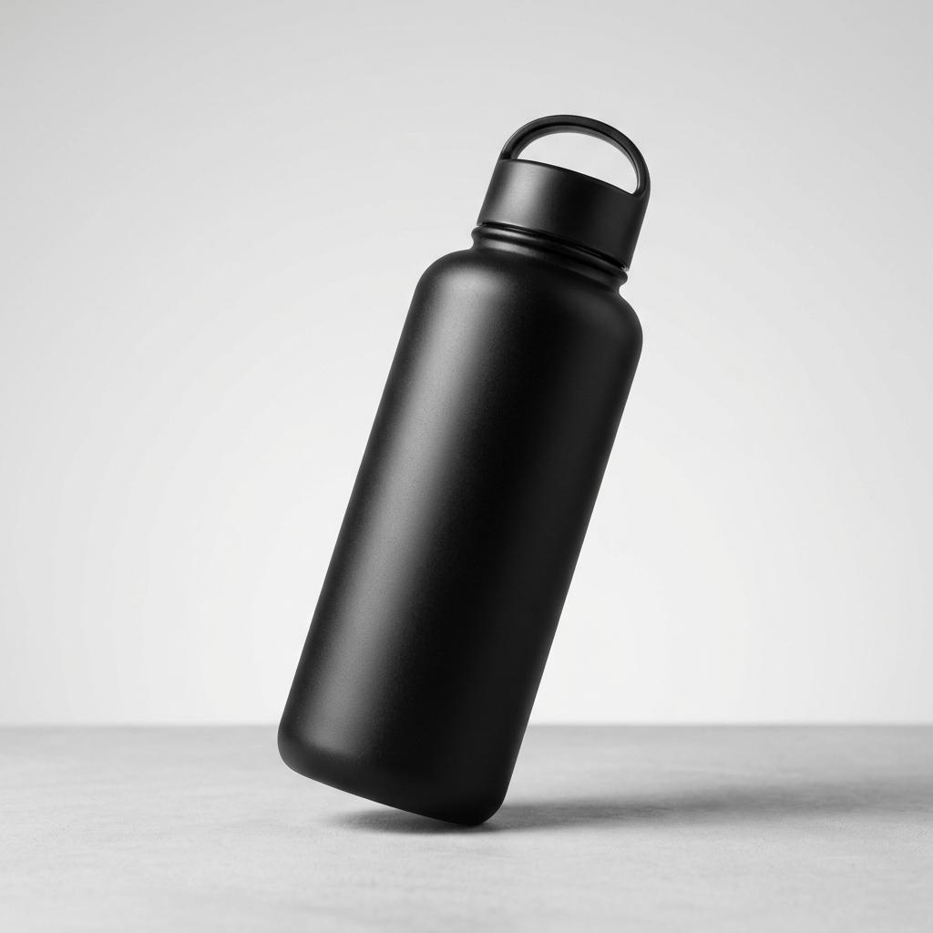 FlexBottle premium reusable water bottle — angled view